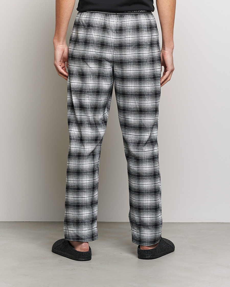 Herren | Schlafanzüge & Bademäntel | Calvin Klein | Brushed Cotton Checked Pyjama Pants Black/White