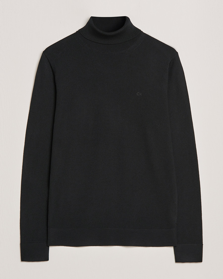 Herren | Pullover | Calvin Klein | Superior Wool Rollneck Black