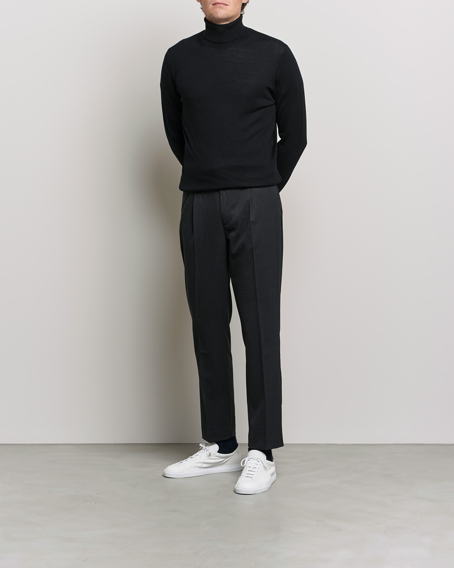 Herren | Pullover | Calvin Klein | Superior Wool Rollneck Black