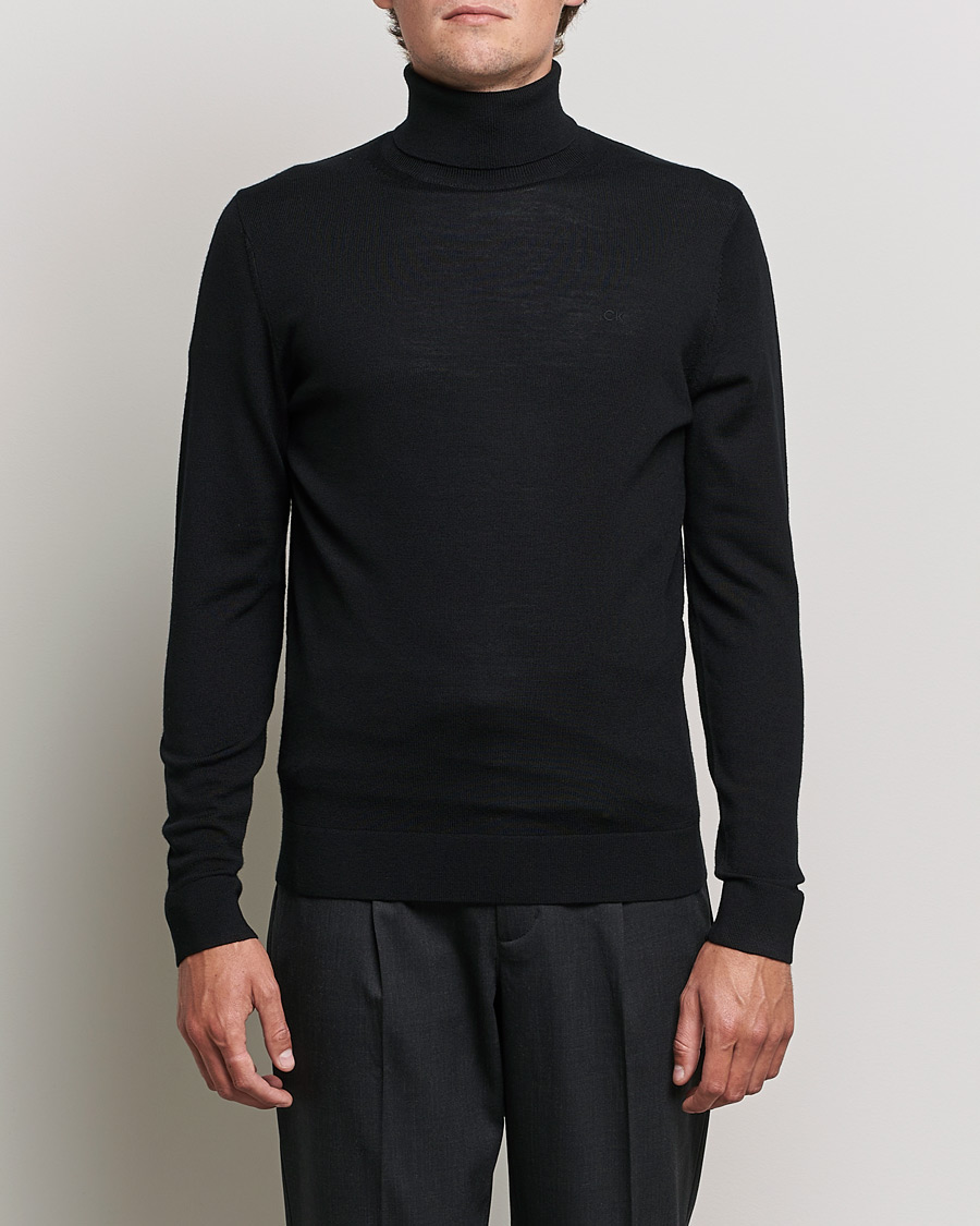 Herren | Pullover | Calvin Klein | Superior Wool Rollneck Black