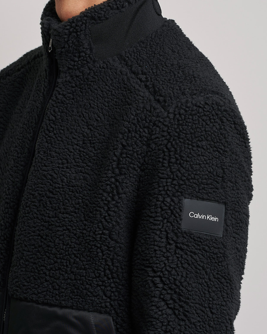 Herren | Pullover | Calvin Klein | Teddy Full Zip Sweater Black