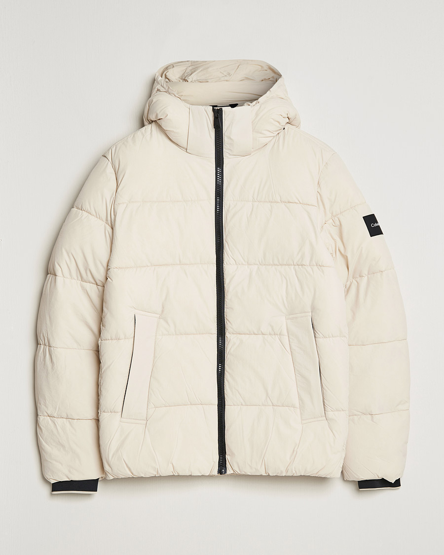 Herren | Jacken | Calvin Klein | Crinkle Nylon Puffer Jacket Stony Beige