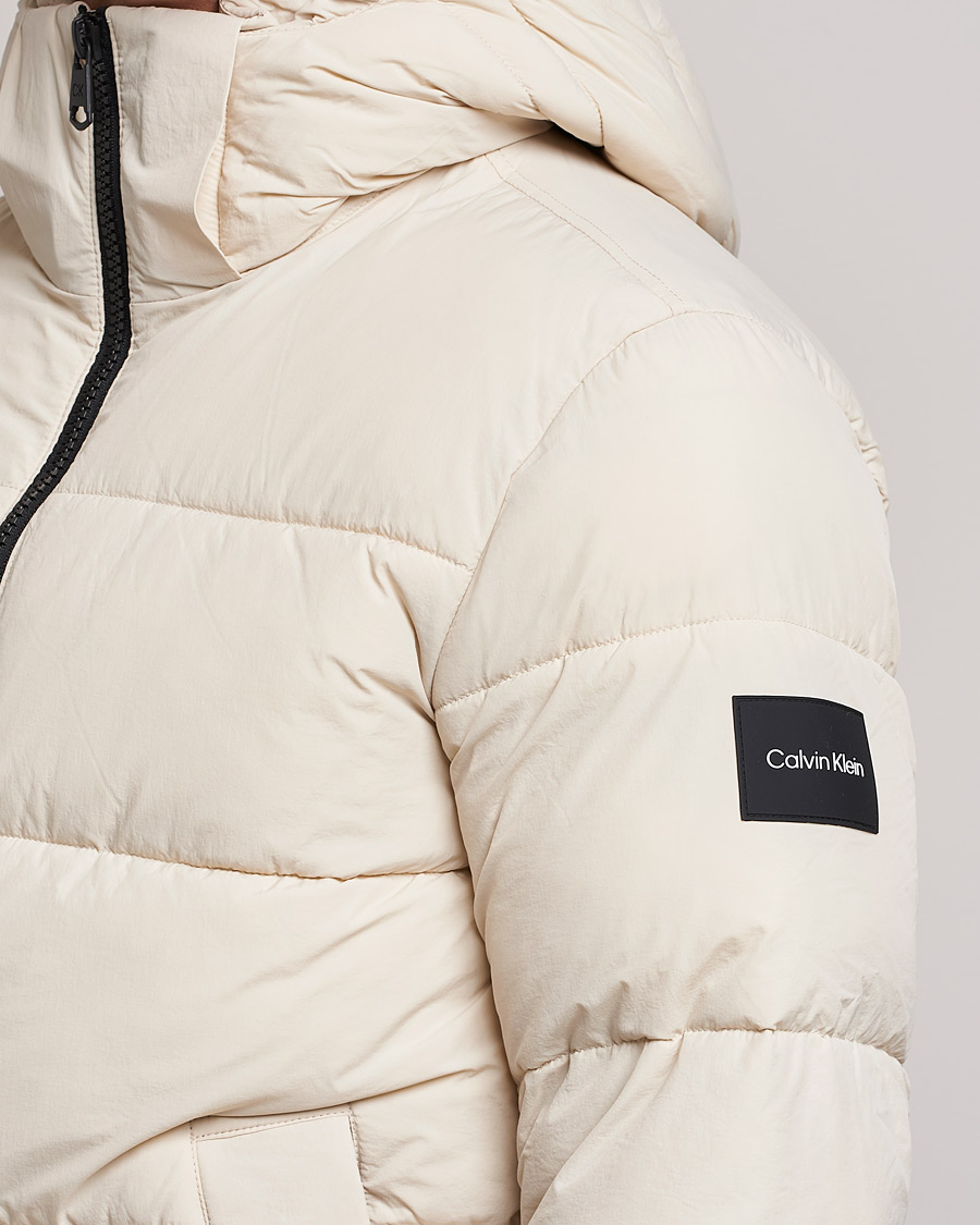 Herren | Jacken | Calvin Klein | Crinkle Nylon Puffer Jacket Stony Beige
