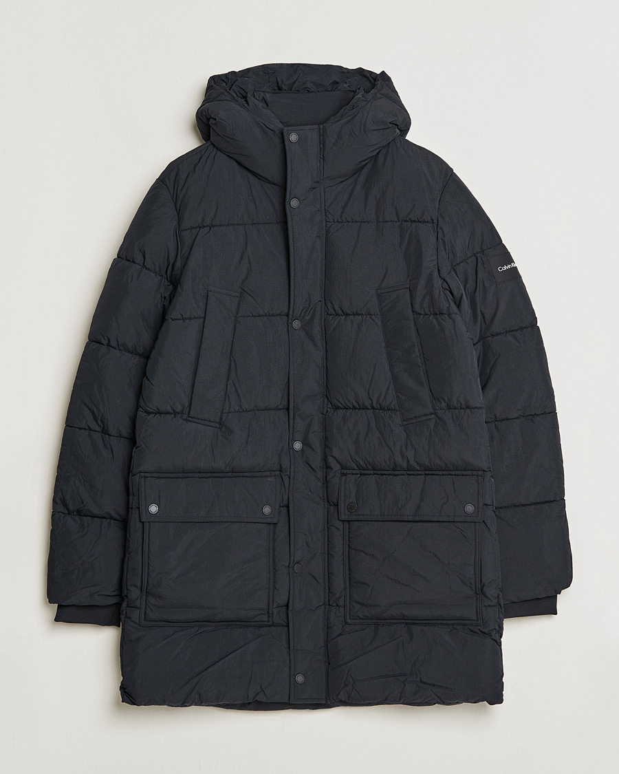 Herren | Jacken | Calvin Klein | Crinkle Nylon Long Puffer Jacker Black