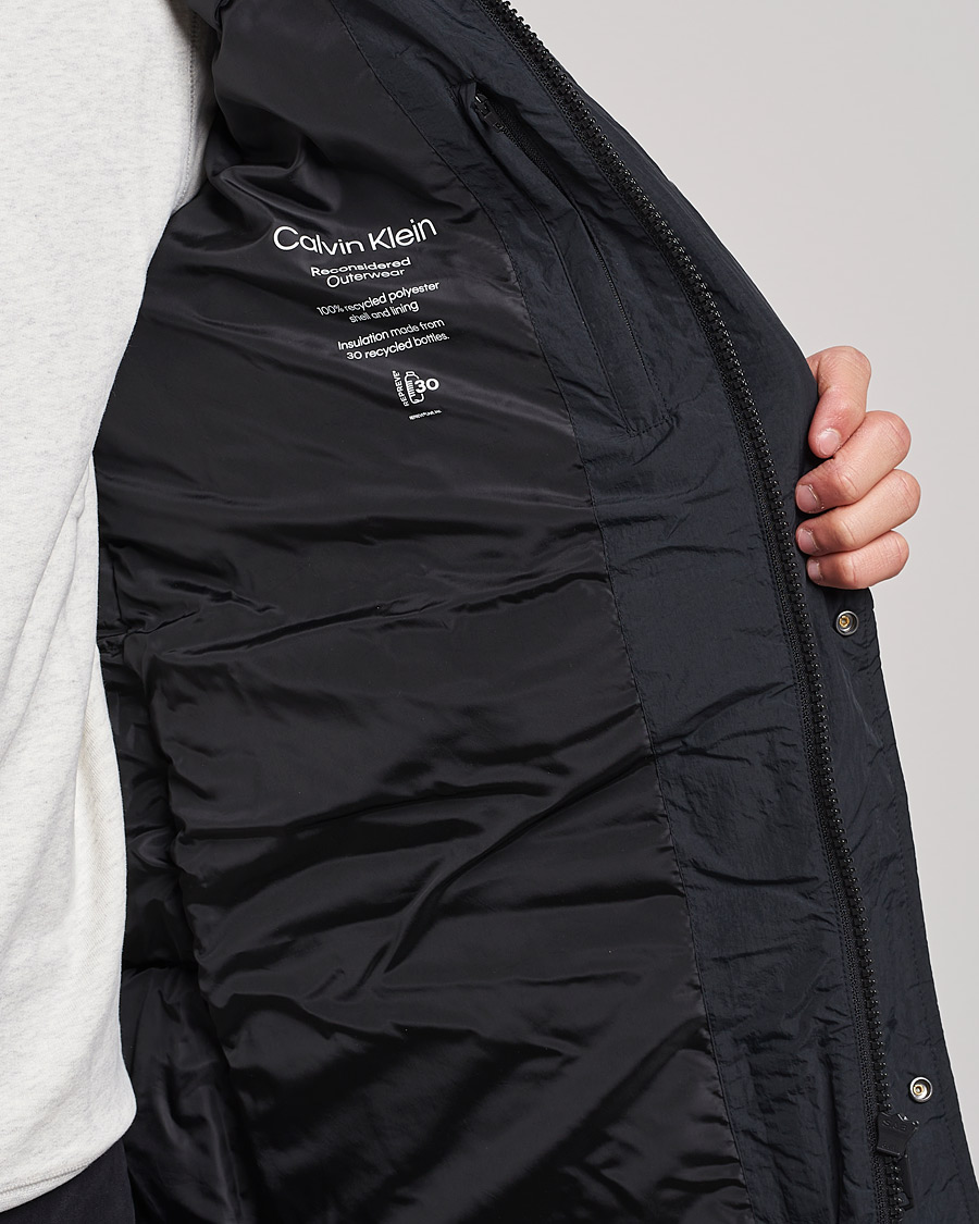 Herren | Jacken | Calvin Klein | Crinkle Nylon Long Puffer Jacker Black
