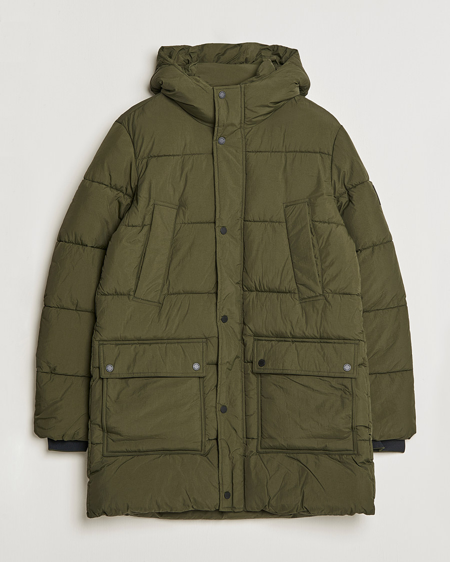 Herren | Jacken | Calvin Klein | Crinkle Nylon Long Puffer Jacker Dark Olive