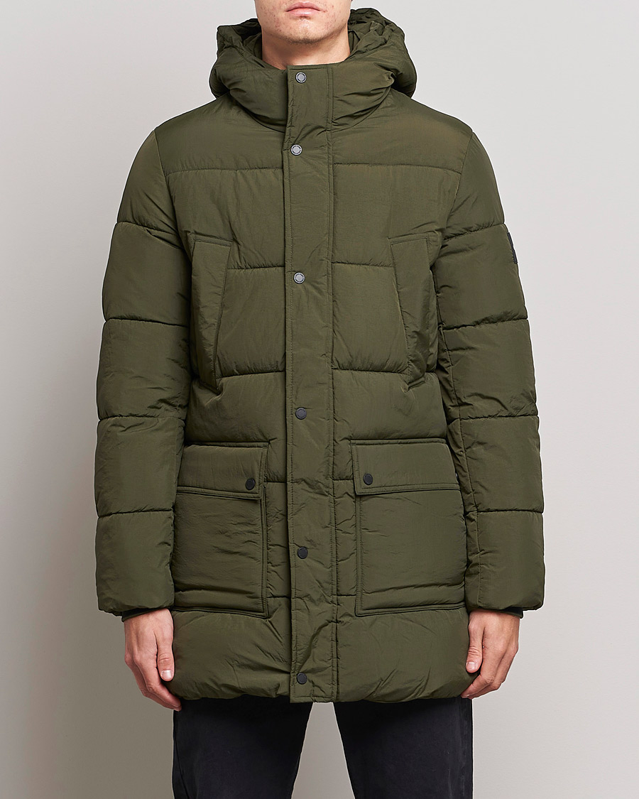 Herren | Jacken | Calvin Klein | Crinkle Nylon Long Puffer Jacker Dark Olive