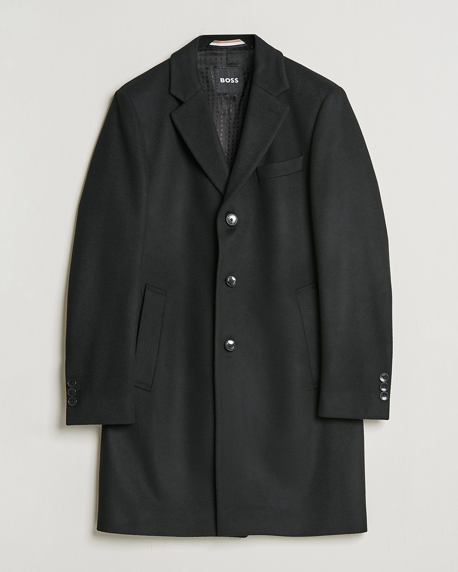 Herren | Jacken | BOSS BLACK | BOSS Hyde Wool/Cashmere Coat Black