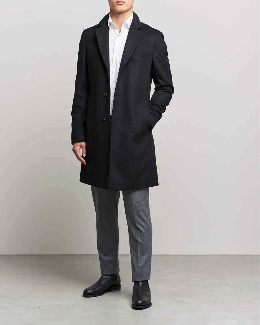 Herren | Jacken | BOSS BLACK | BOSS Hyde Wool/Cashmere Coat Black
