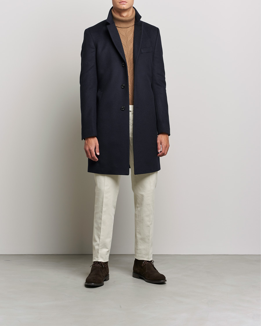 Herren | Jacken | BOSS BLACK | BOSS Hyde Wool/Cashmere Coat Dark Blue