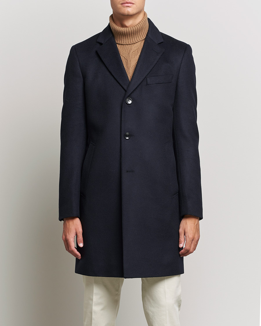 Herren | Jacken | BOSS BLACK | BOSS Hyde Wool/Cashmere Coat Dark Blue