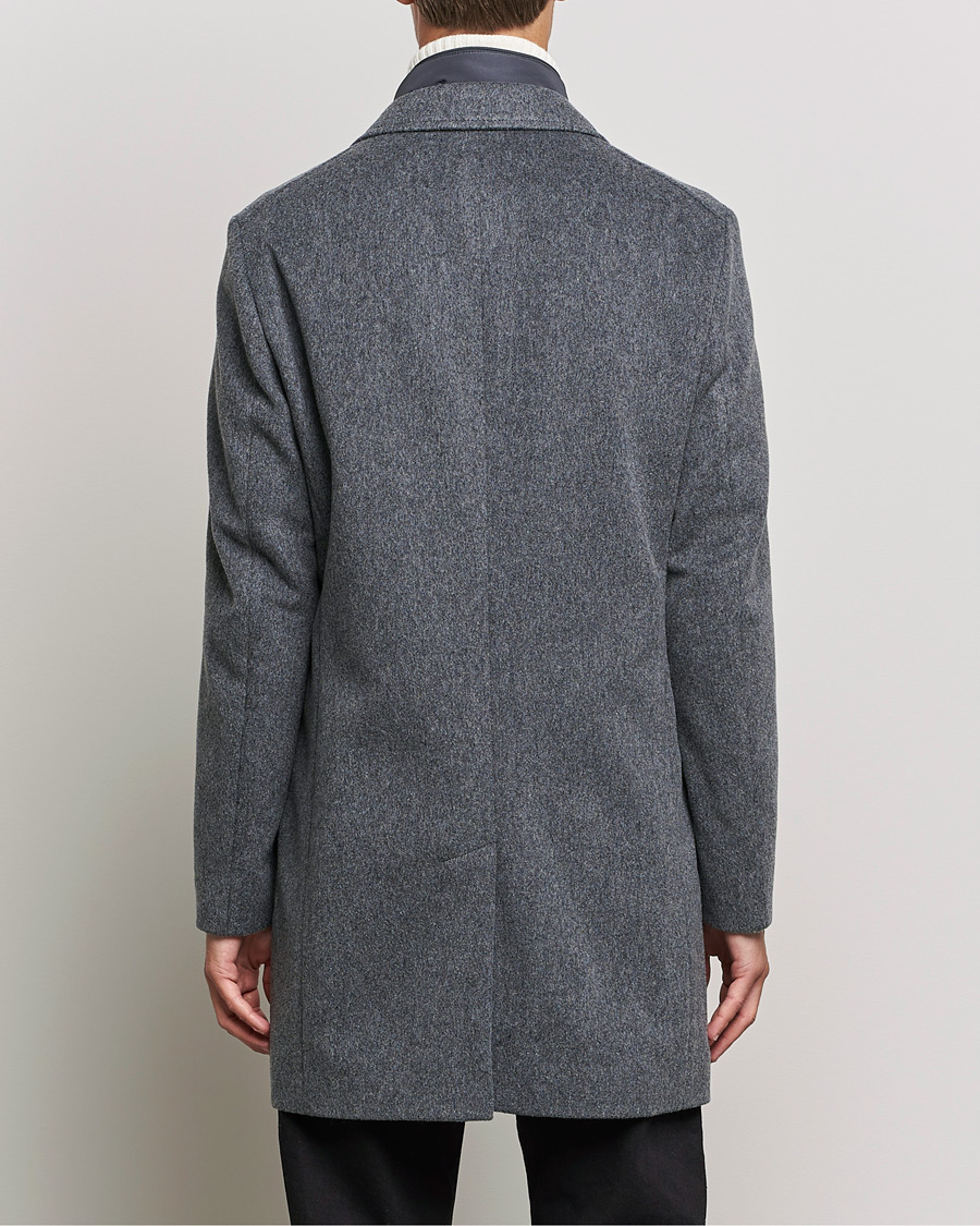 Herren | Jacken | BOSS BLACK | BOSS Hyde Wool/Cashmere Stand Up Collar Coat Silver