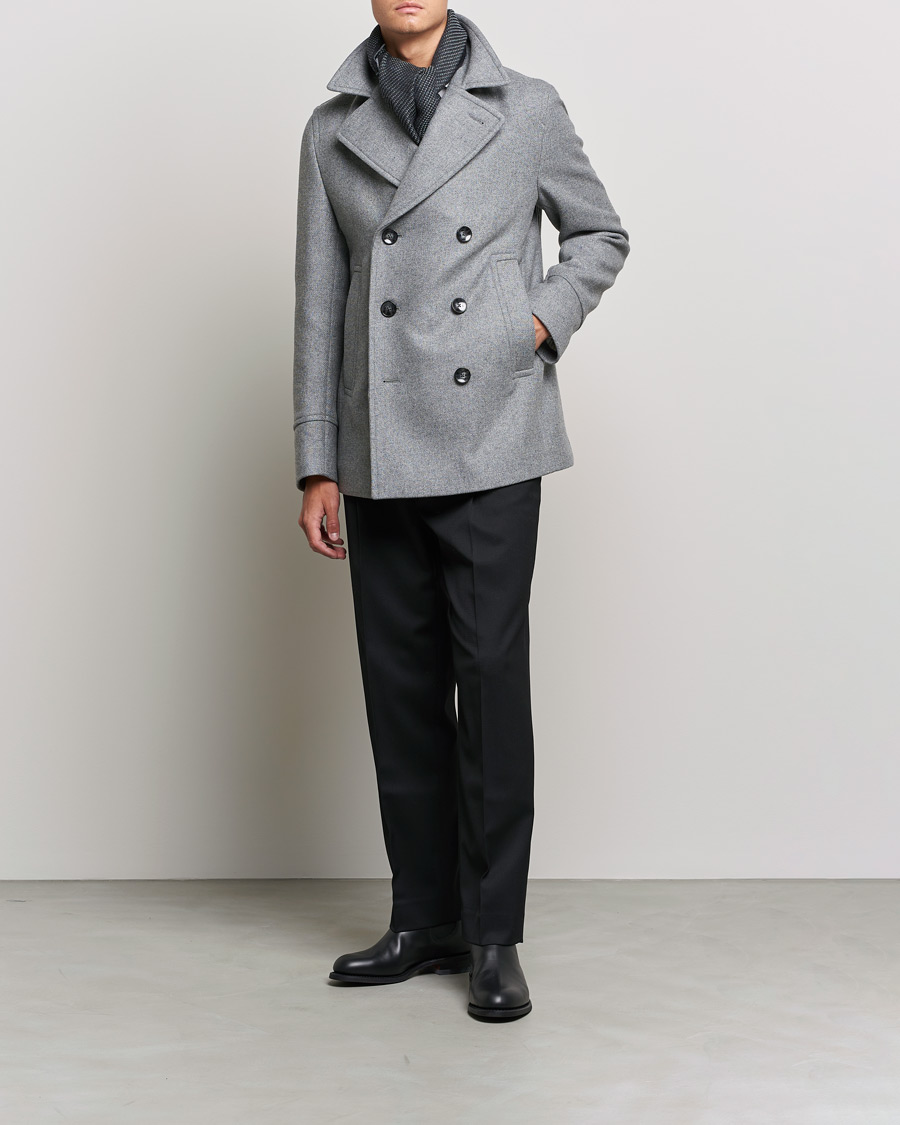 Herren | Jacken | BOSS BLACK | BOSS Hyde Peacoat Silver