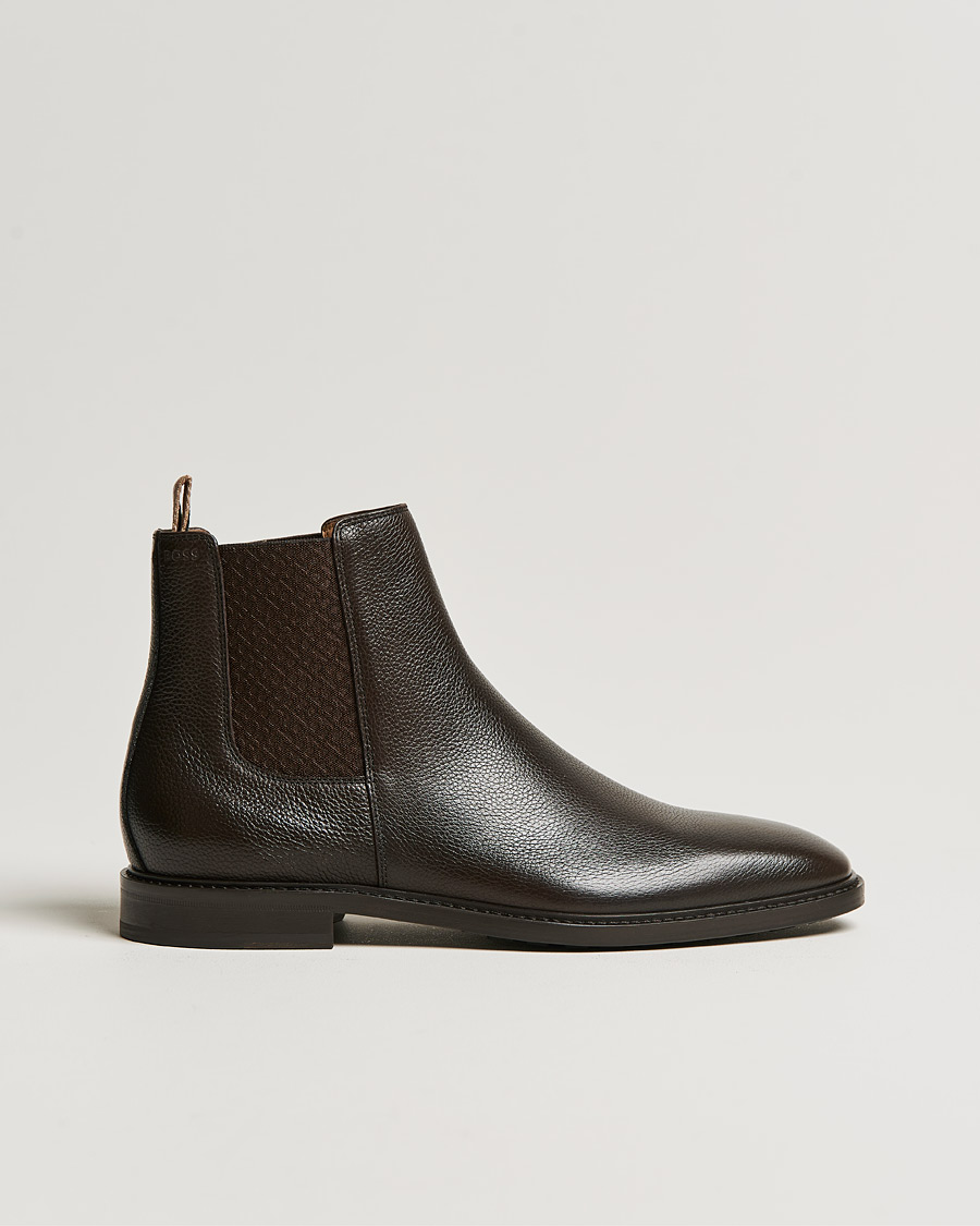 Herren | BOSS Lisbon Leather Chelsea Boots Dark Brown | BOSS BLACK | BOSS Lisbon Leather Chelsea Boots Dark Brown