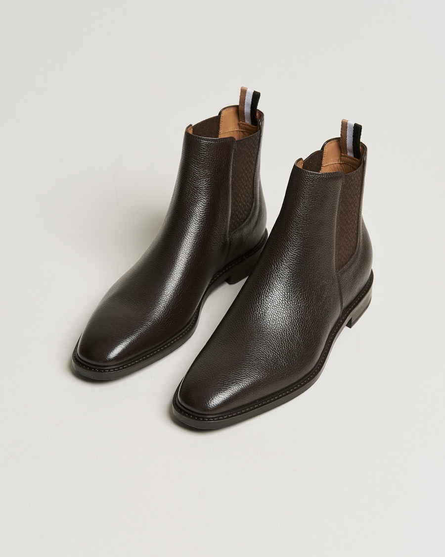 Herren | BOSS Lisbon Leather Chelsea Boots Dark Brown | BOSS BLACK | BOSS Lisbon Leather Chelsea Boots Dark Brown