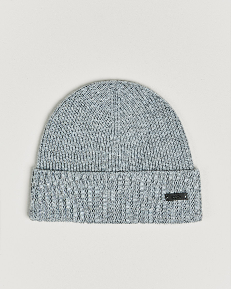 Herren | Fati Beanie Silver | BOSS BLACK | Fati Beanie Silver