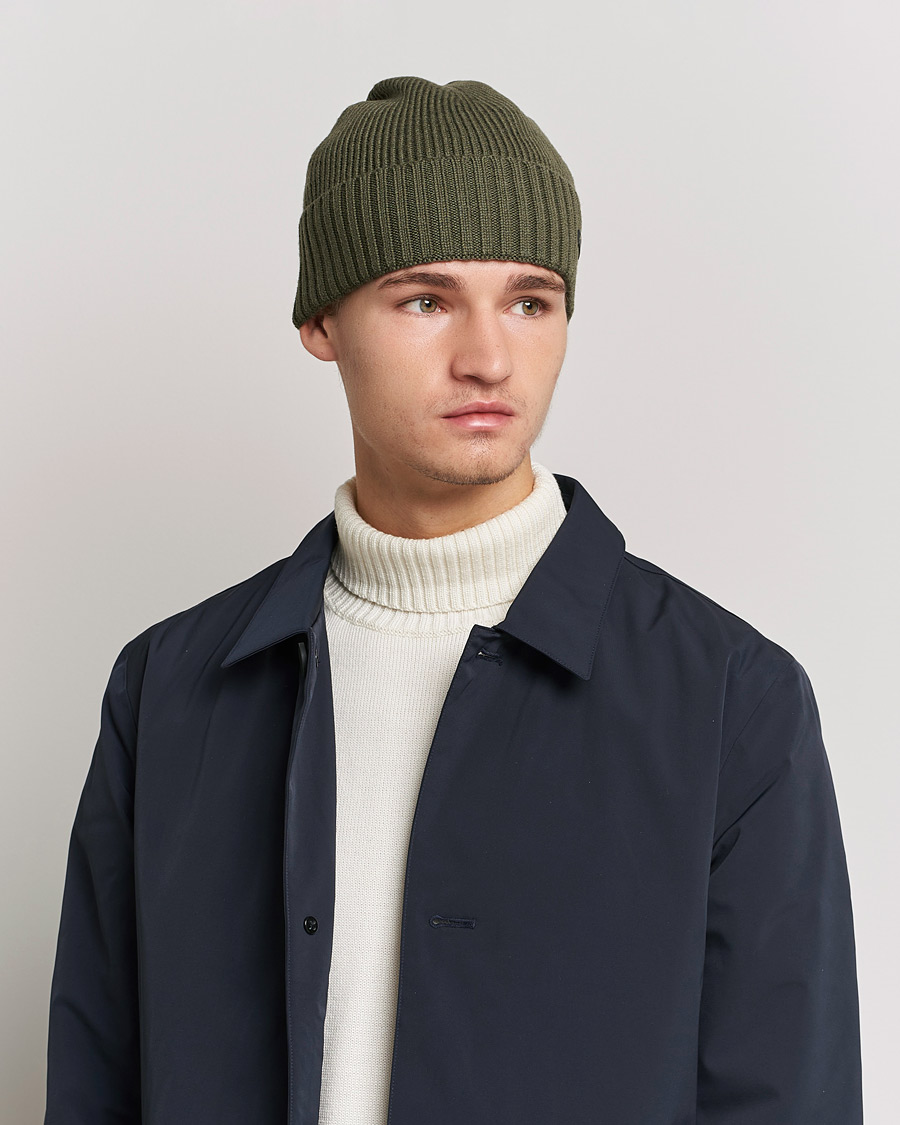 Herren | BOSS Fati Beanie Open Green | BOSS BLACK | BOSS Fati Beanie Open Green