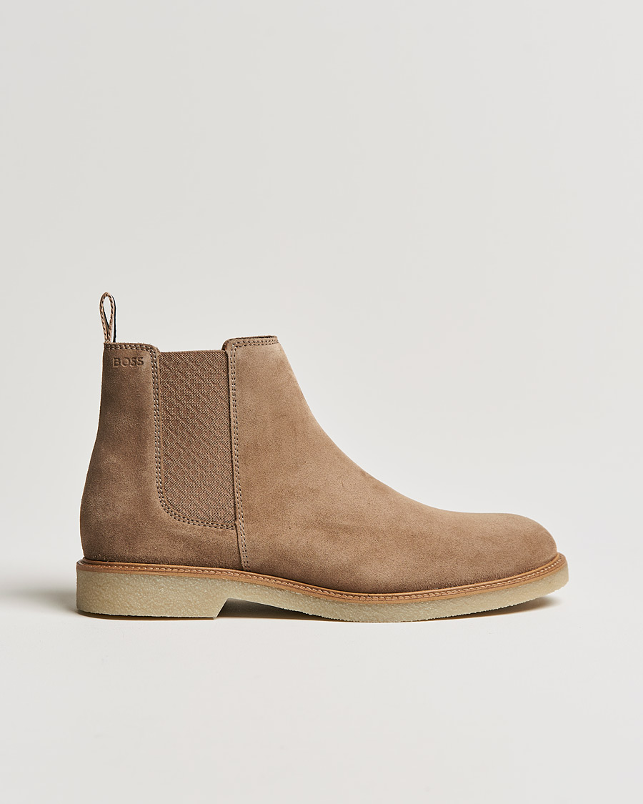 Herren | BOSS Tunley Suede Chelsea Boots Light Beige | BOSS BLACK | BOSS Tunley Suede Chelsea Boots Light Beige