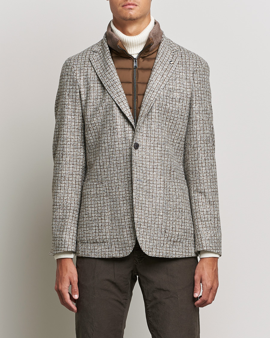 Herren | Sakkos | BOSS BLACK | Hanry Wool Checked Patch Pocket Blazer Silver