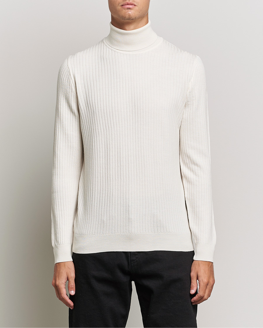 Herren | Pullover | BOSS BLACK | Lanerio Chunky Structured Polo Open White