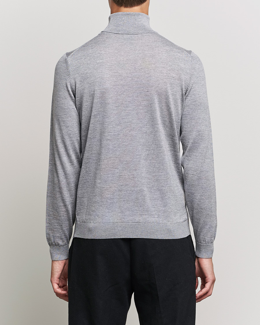 Herren | Pullover | BOSS BLACK | Musso Merino Polo Silver
