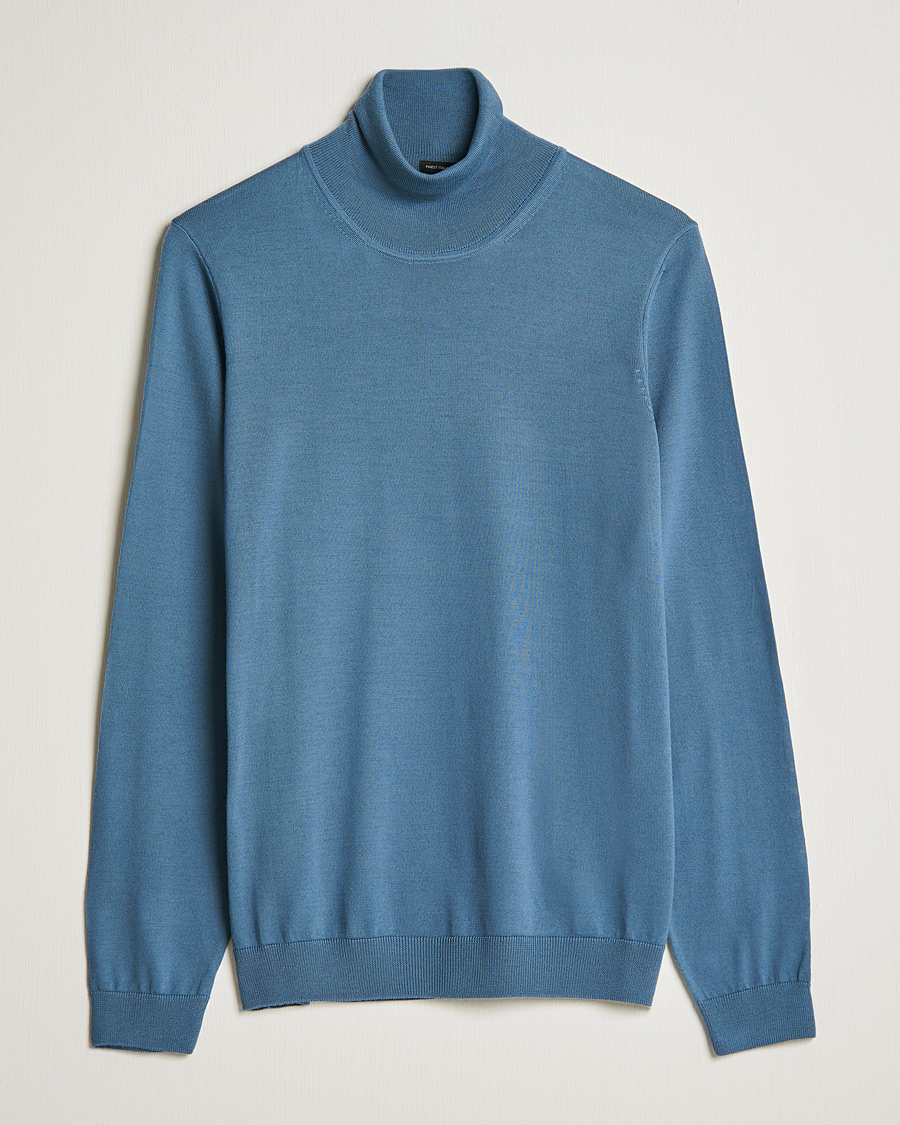 Herren | Pullover | BOSS BLACK | Musso Merino Polo Bright Blue