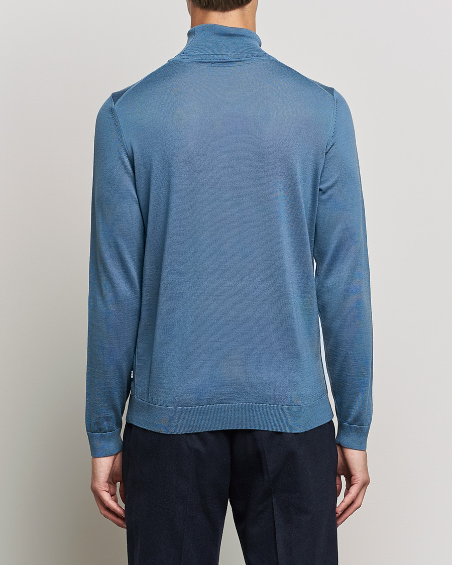 Herren | Pullover | BOSS BLACK | Musso Merino Polo Bright Blue