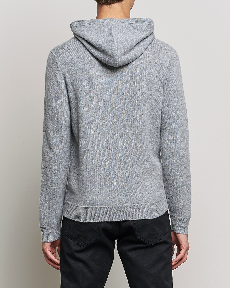 Herren | Pullover | BOSS BLACK | BOSS Tailored Luxus Cashmere Hoodie Silver