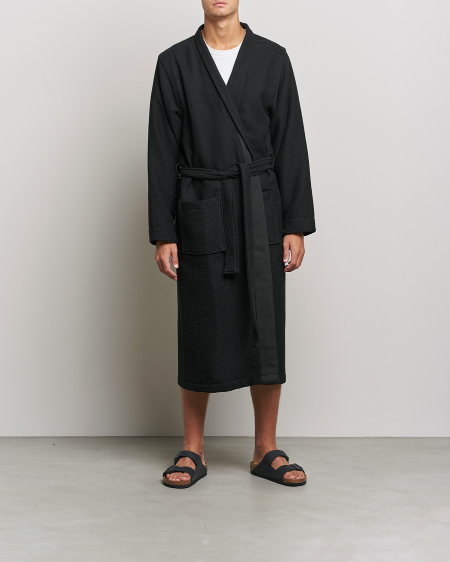 Herren | Schlafanzüge & Bademäntel | BOSS BLACK | BOSS Waffle Kimono Black