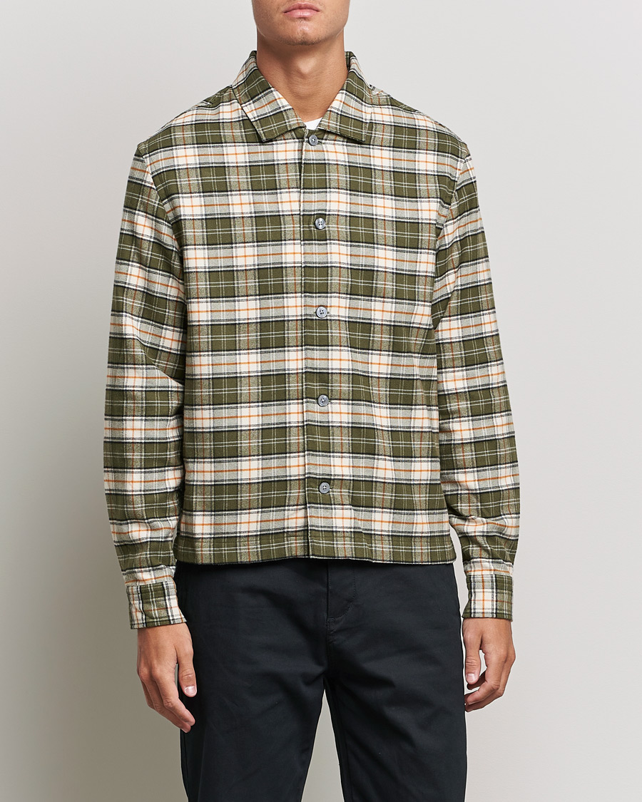 Herren | Hemden | BOSS BLACK | Nolan Check Flannel Shirt Open Green