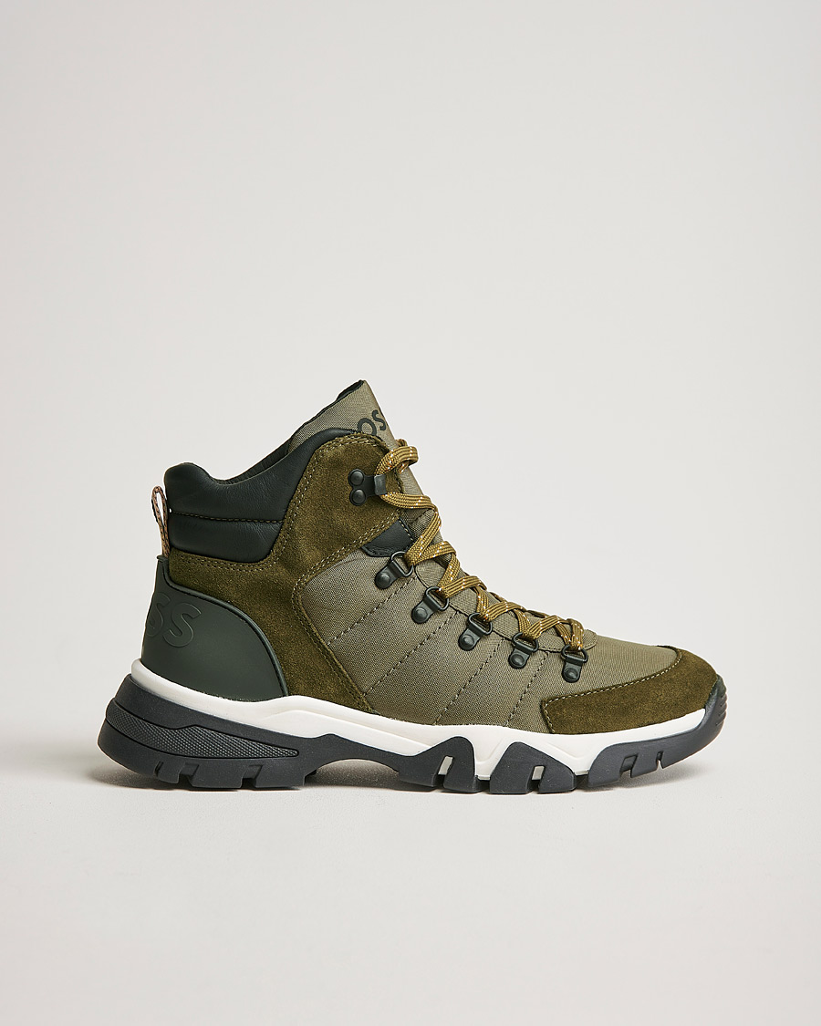 Herren | Chester Hiking Boot Dark Green | BOSS BLACK | Chester Hiking Boot Dark Green