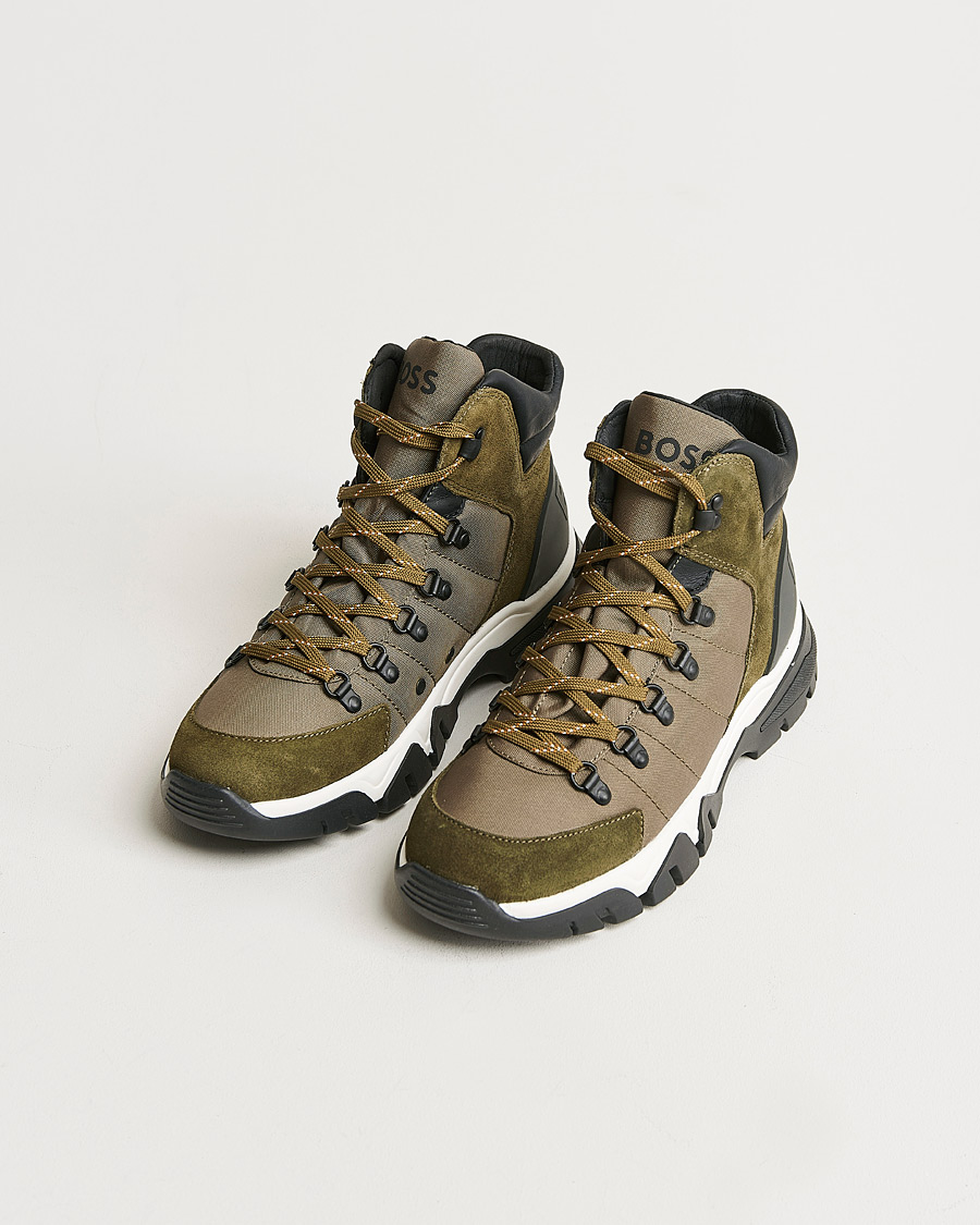 Herren | Chester Hiking Boot Dark Green | BOSS BLACK | Chester Hiking Boot Dark Green