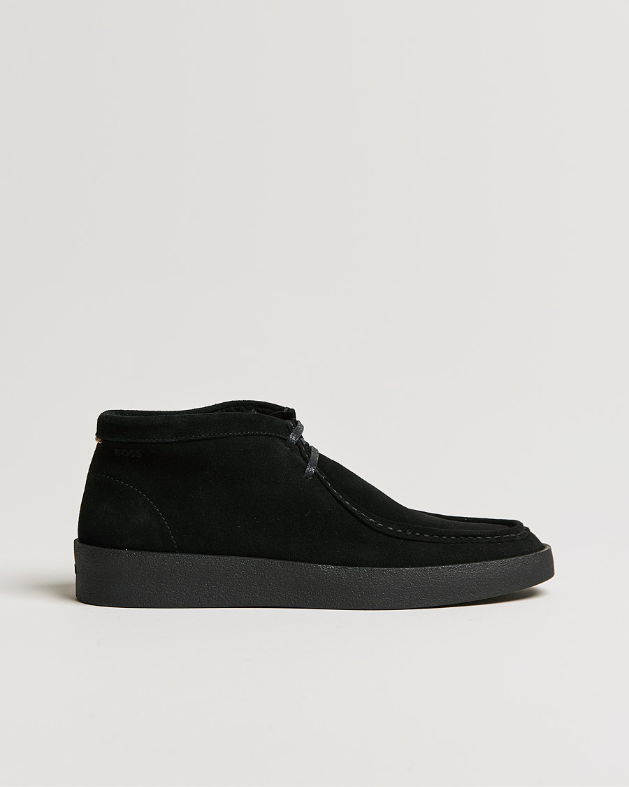 Herren | BOSS Clay Suede Chukka Sneaker Boot Black | BOSS BLACK | BOSS Clay Suede Chukka Sneaker Boot Black