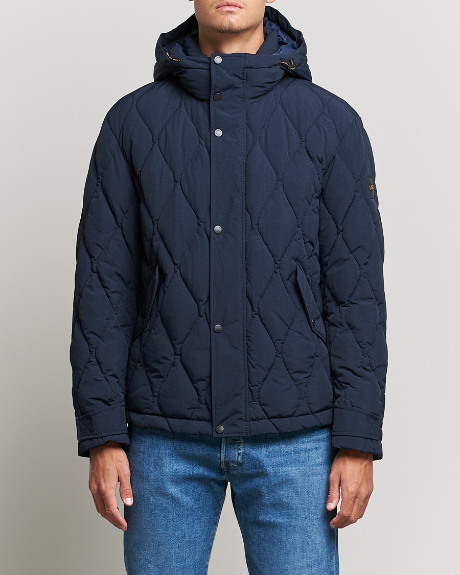 Herren | Jacken | BOSS ORANGE | Onlet Quilted Down Jacket Dark Blue