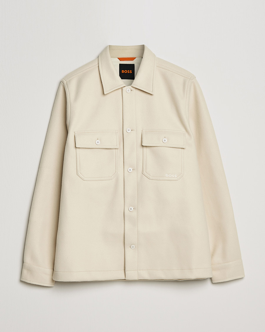Herren | Hemden | BOSS ORANGE | Lovvo Pocket Overshirt Open White