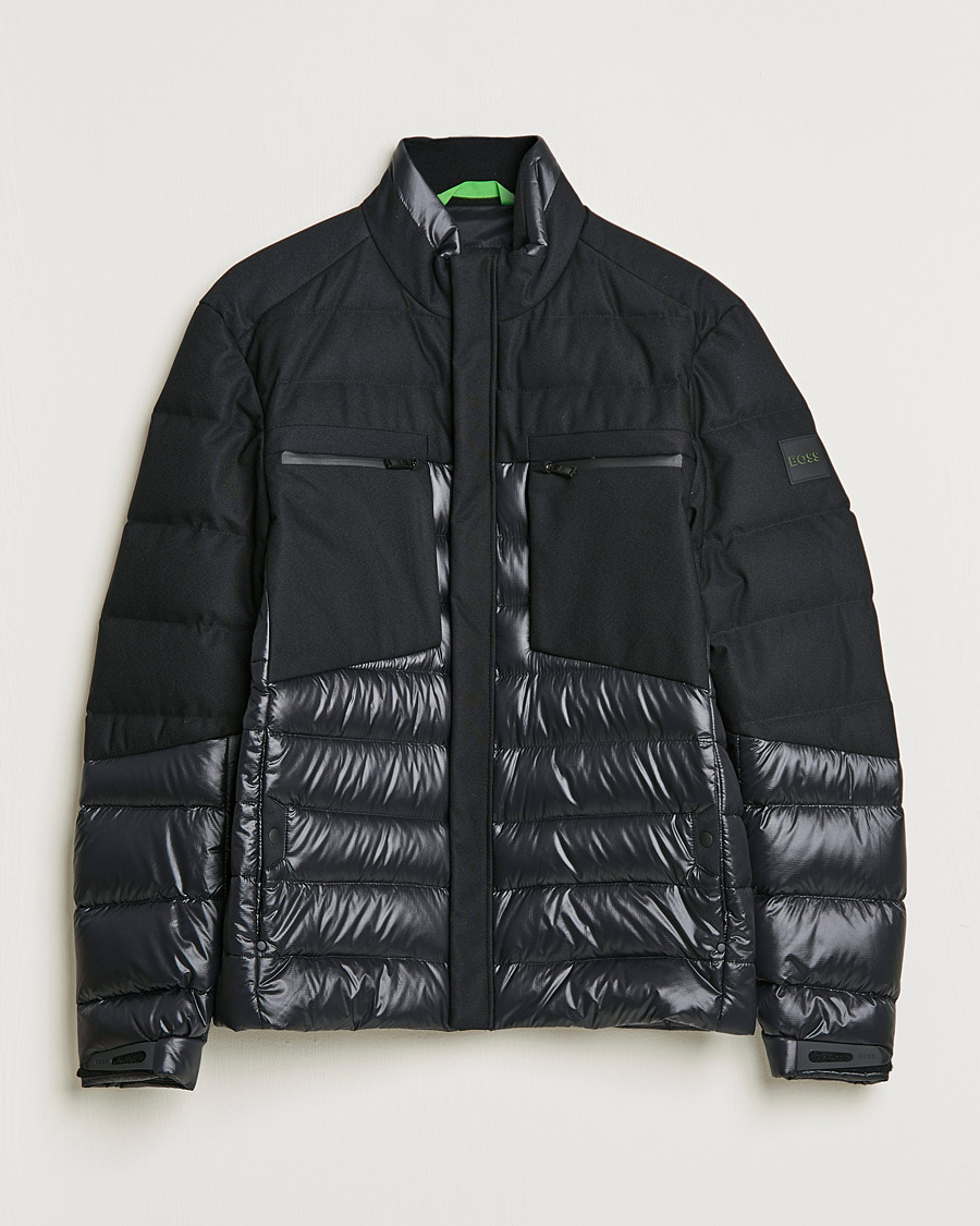 Herren | Jacken | BOSS GREEN | Bergen Semi Glossy Down Jacket Black
