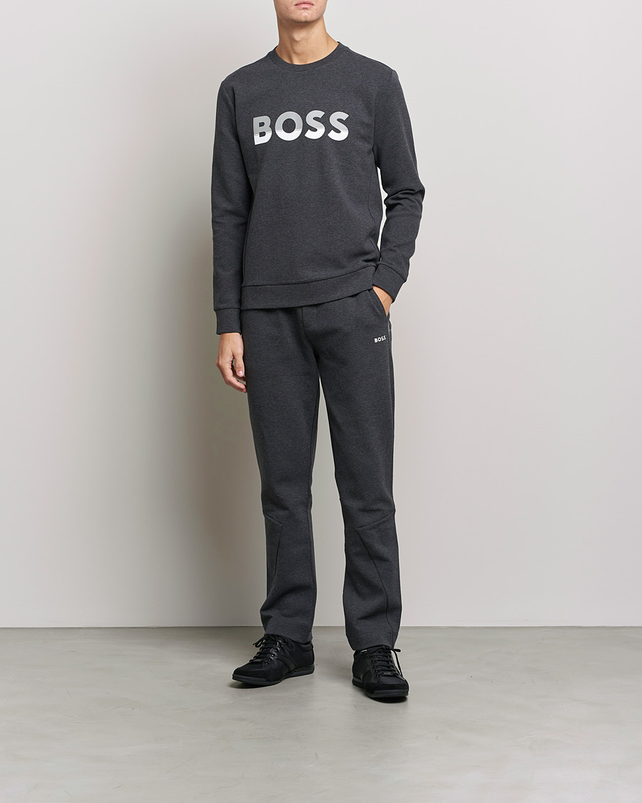Herren | Pullover | BOSS GREEN | BOSS Athleisure Salbo Logo Sweatshirt Medium Grey