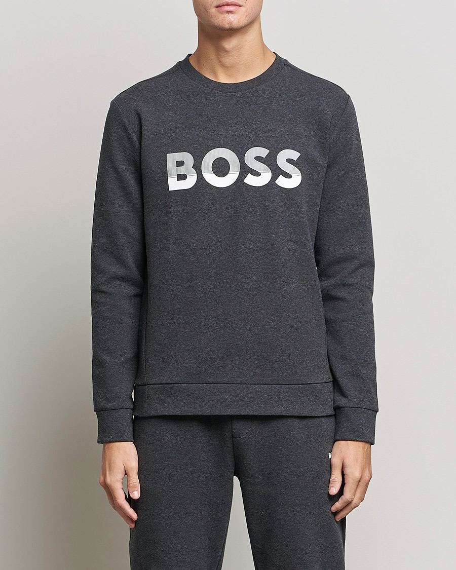 Herren | Pullover | BOSS GREEN | BOSS Athleisure Salbo Logo Sweatshirt Medium Grey