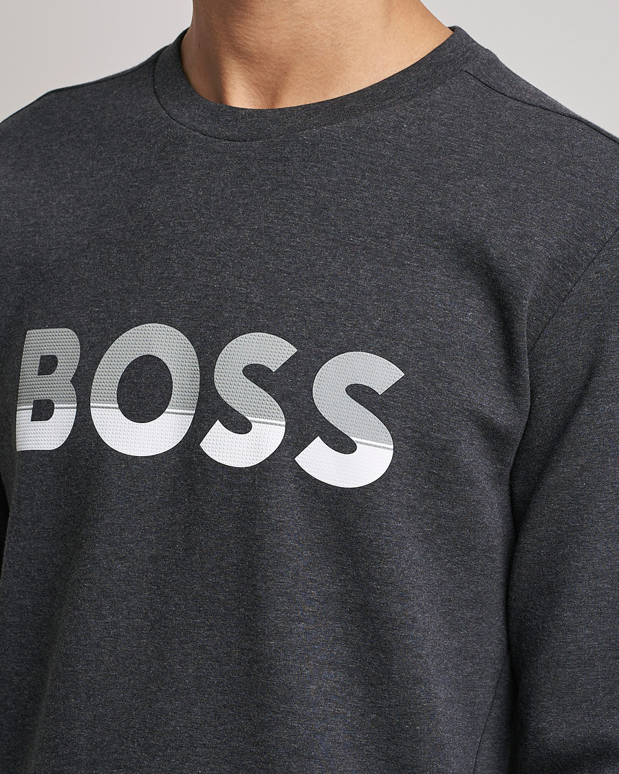 Herren | Pullover | BOSS GREEN | BOSS Athleisure Salbo Logo Sweatshirt Medium Grey