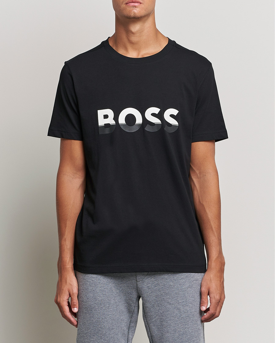 Herren | T-Shirts | BOSS GREEN | Logo Crew Neck T-Shirt Black