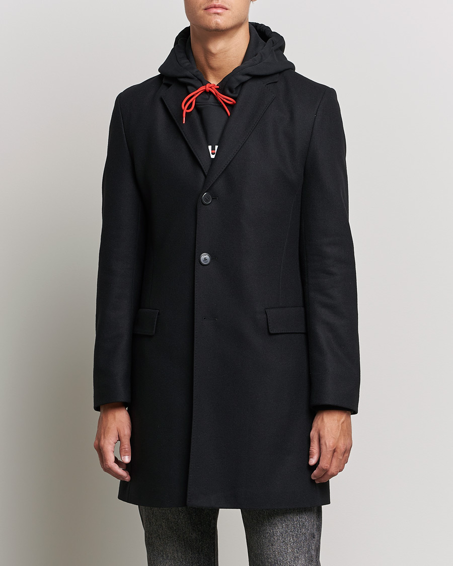 Herren | Jacken | HUGO | Migor Wool Coat Black