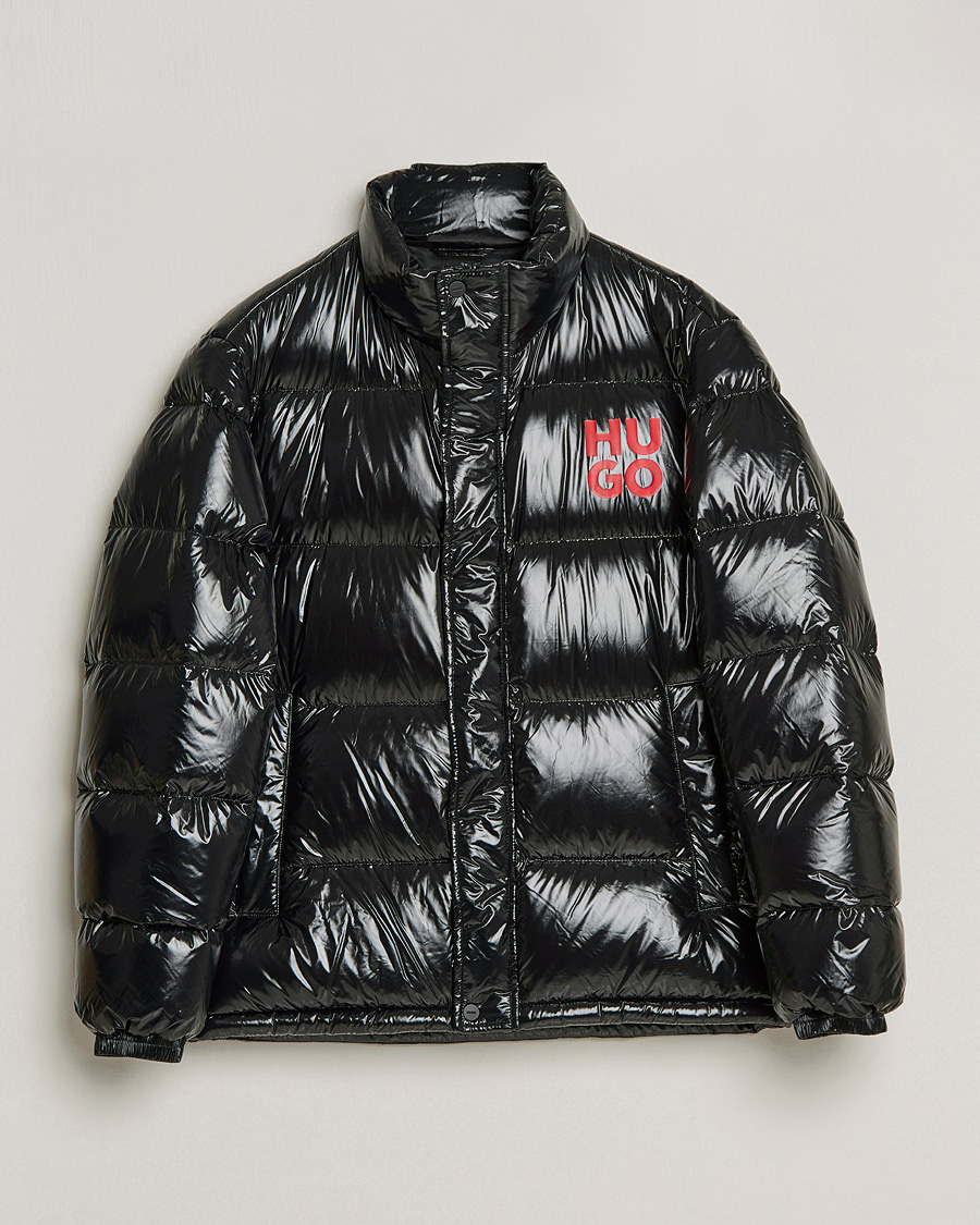Herren | Jacken | HUGO | Biron Glossy Down Jacket Black