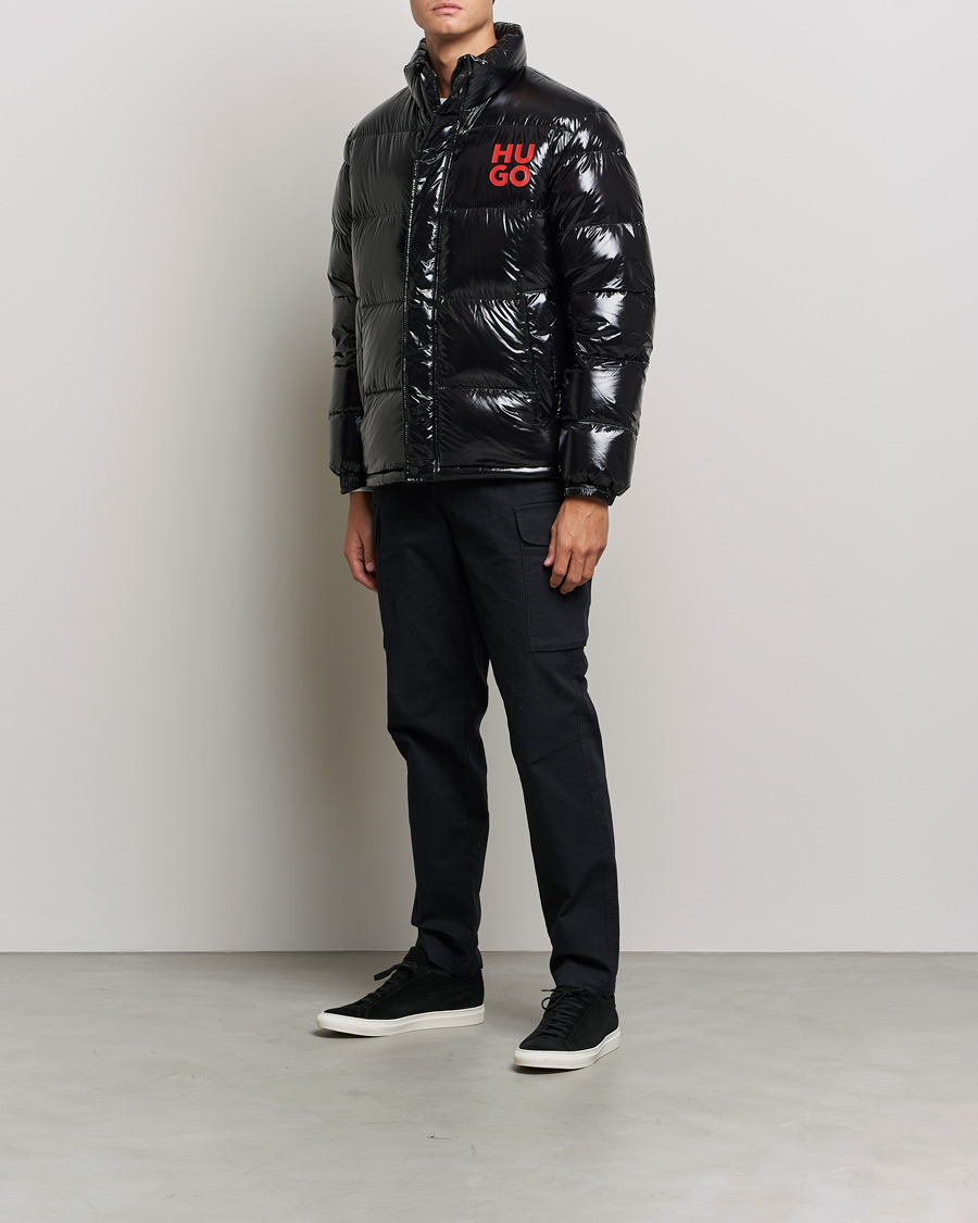 Herren | Jacken | HUGO | Biron Glossy Down Jacket Black