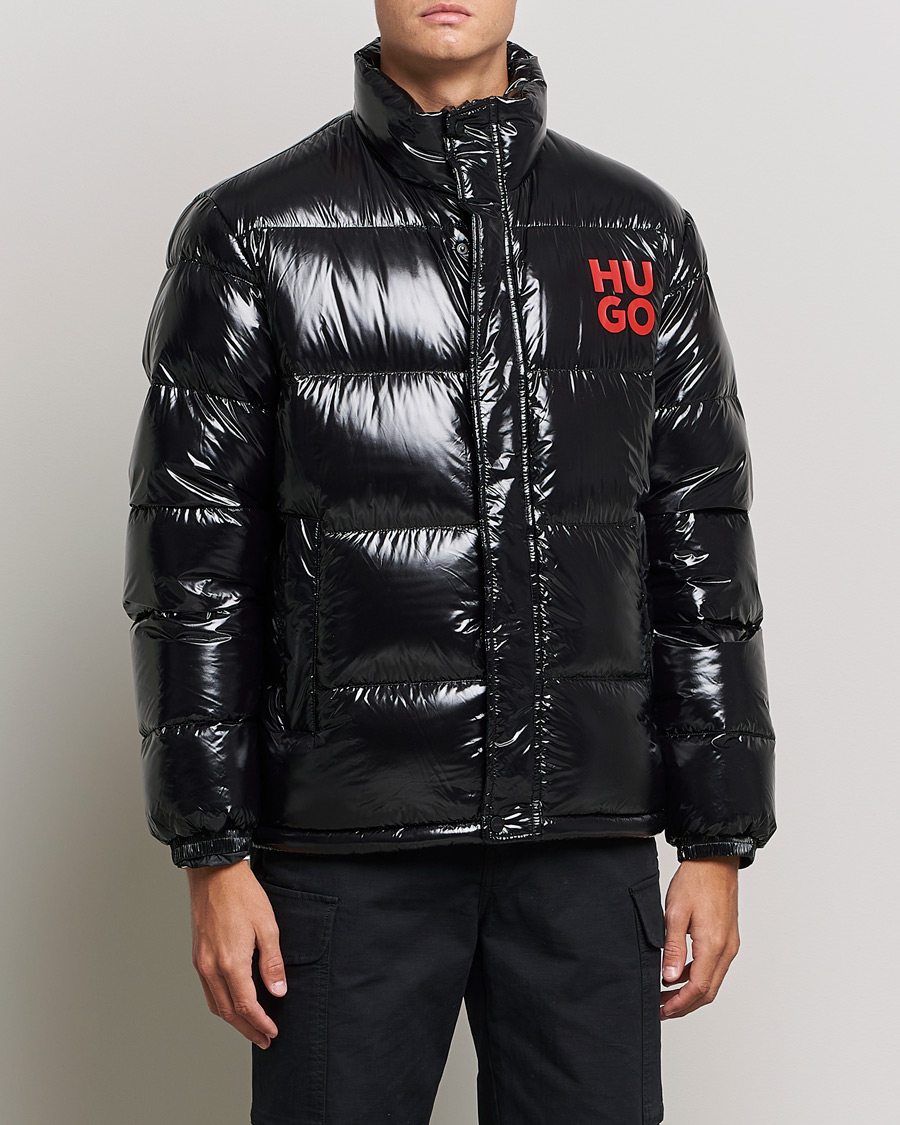 Herren | Jacken | HUGO | Biron Glossy Down Jacket Black