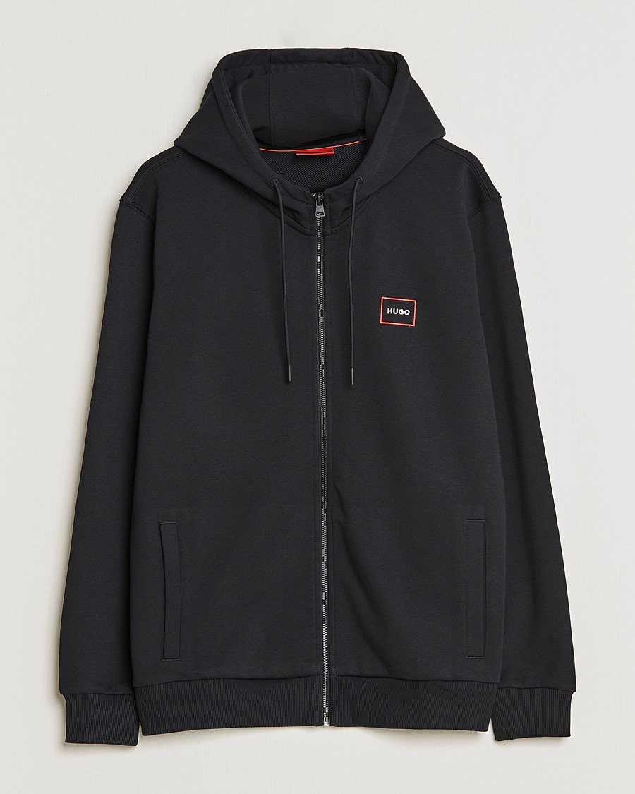 Herren | Pullover | HUGO | Dorneol Logo Full Zip Hoodie Black