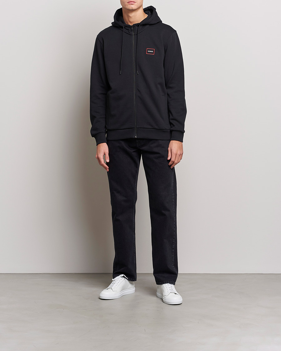 Herren | Pullover | HUGO | Dorneol Logo Full Zip Hoodie Black