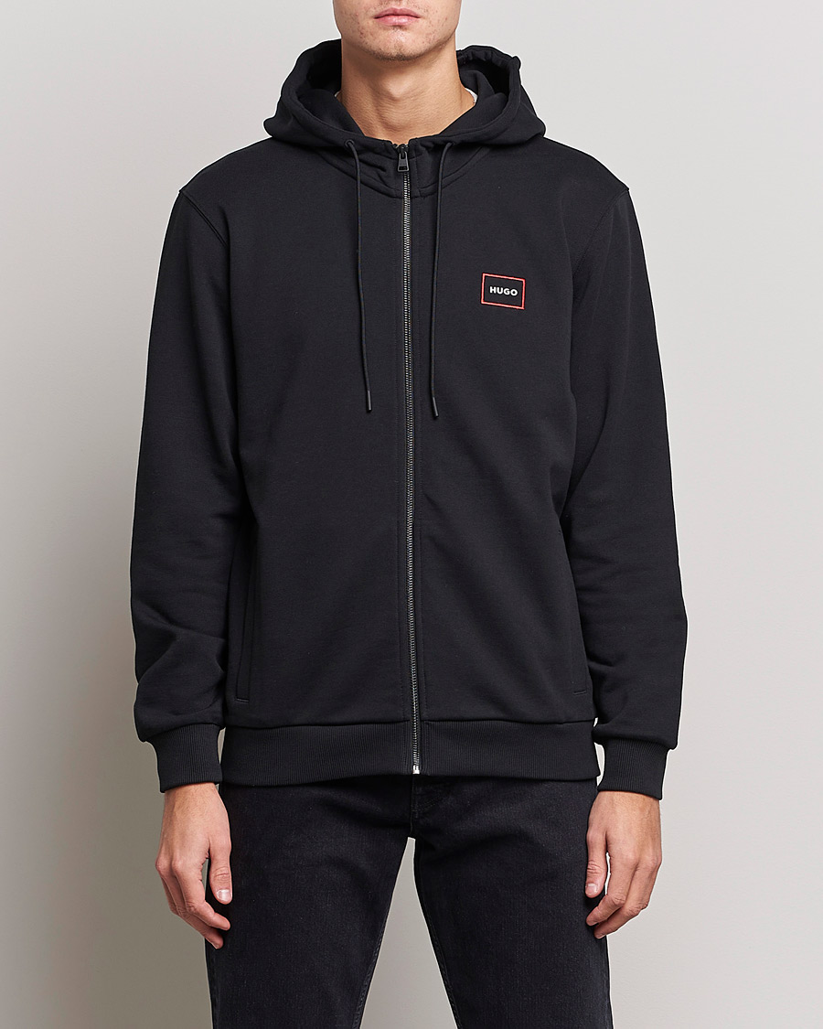 Herren | Pullover | HUGO | Dorneol Logo Full Zip Hoodie Black