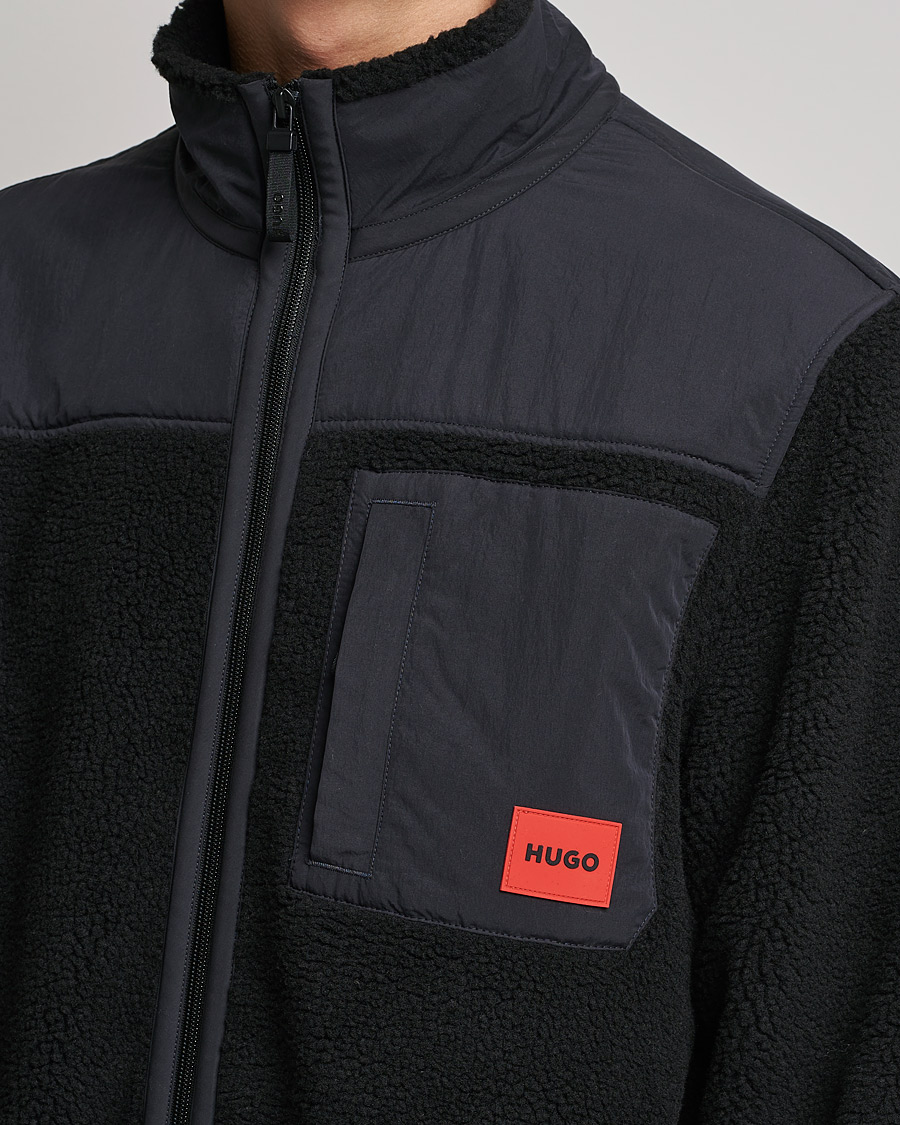 Herren | Pullover | HUGO | Demongras Teddy Full Zip Black