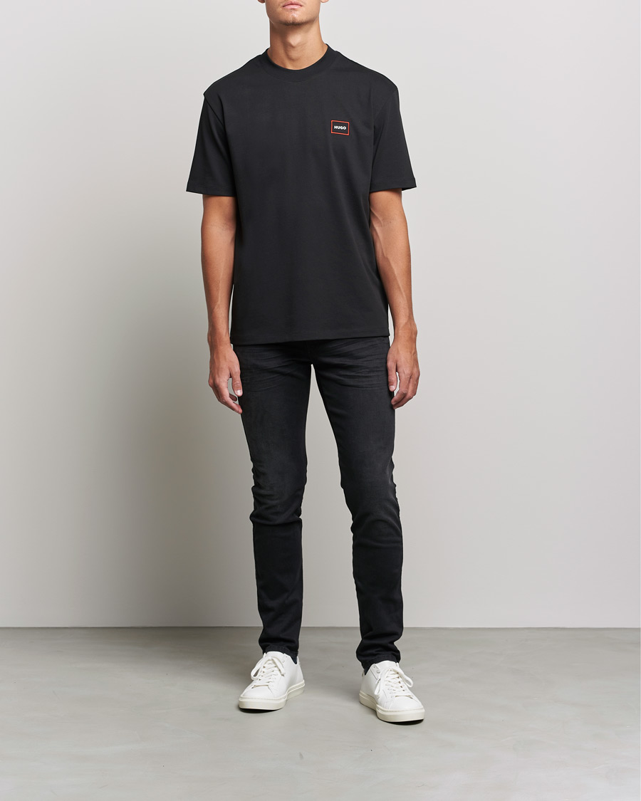 Herren | T-Shirts | HUGO | Dosmos Logo Crew Neck T-Shirt Black