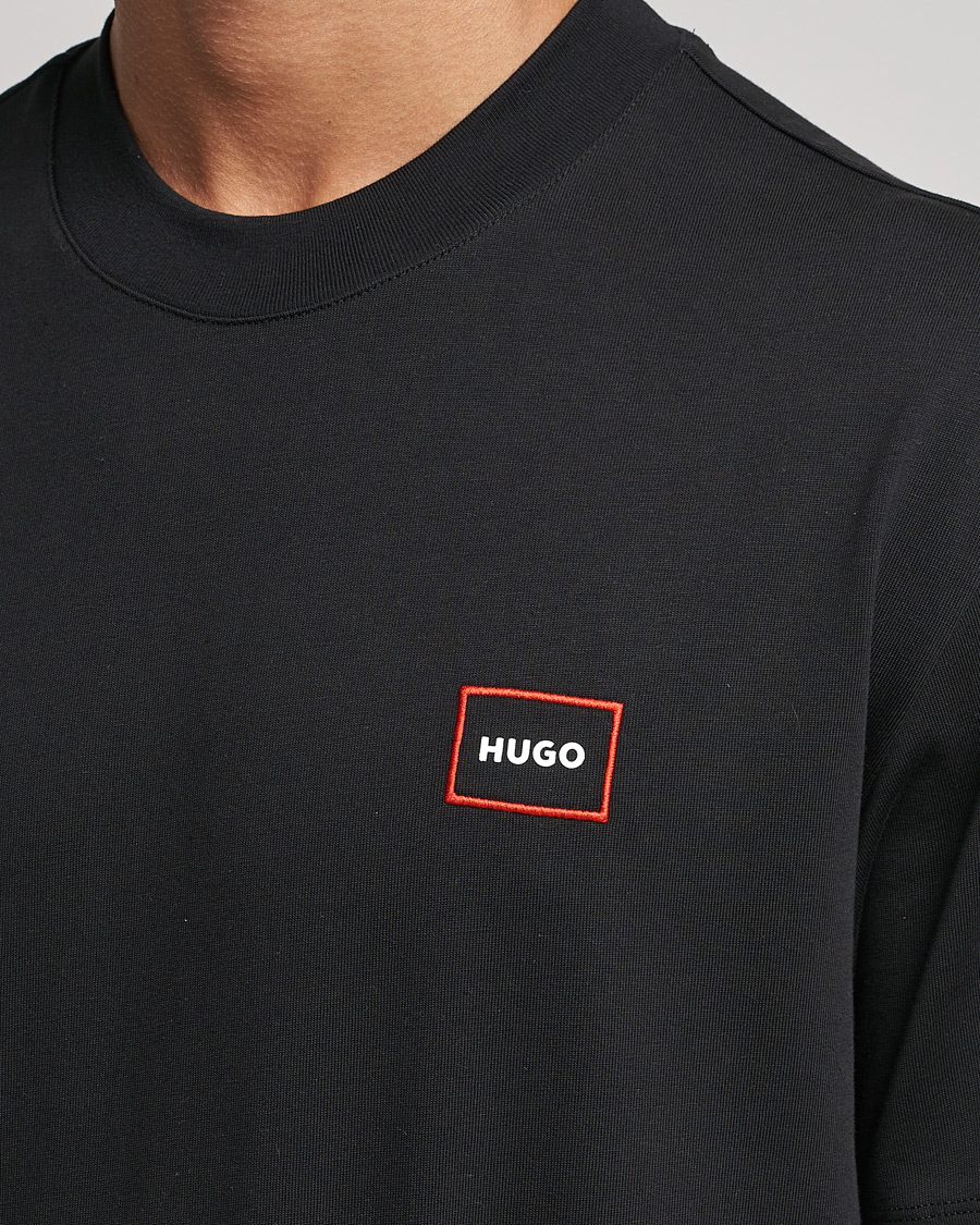 Herren | T-Shirts | HUGO | Dosmos Logo Crew Neck T-Shirt Black